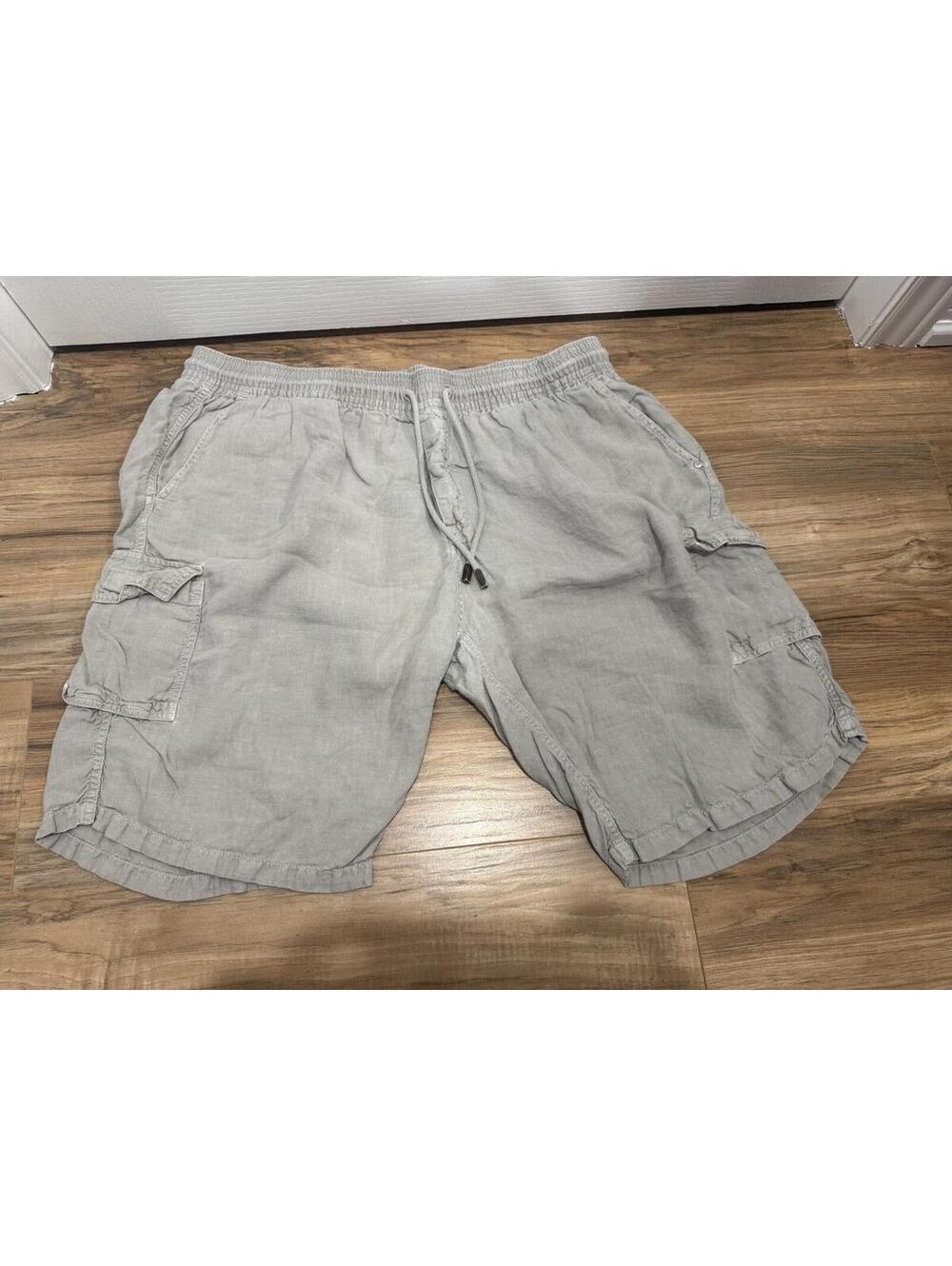 Vilebrequin 100% Linen Cargo Beach Shorts Mens 4XL Beige Bulgaria